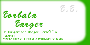 borbala barger business card